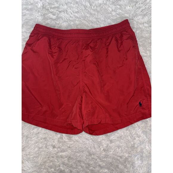 Polo Ralph Lauren men's sz. XL classic red swim trunks. Exc. condition - Picture 1 of 8